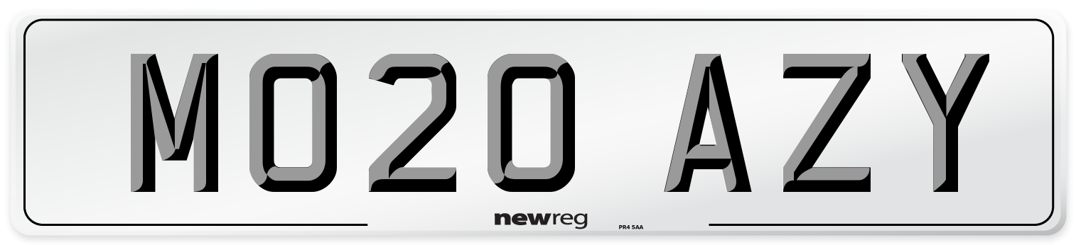 MO20 AZY Number Plate from New Reg